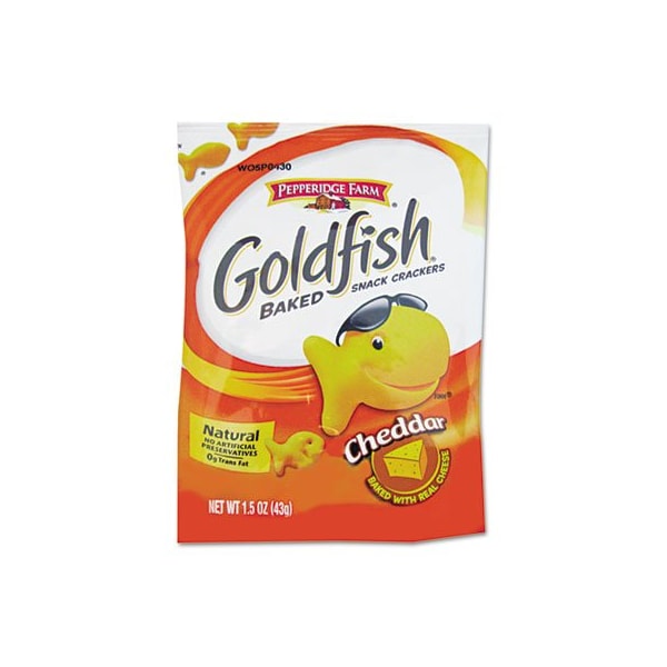 Five Star Distributors Pepperidge, Goldfish Crackers, Cheddar, Single-Serve Snack, 1.5oz Bag, 72PK 13539 - main